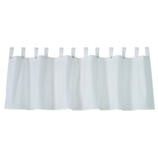 Salado - Cotton Valance With Medallion - White
