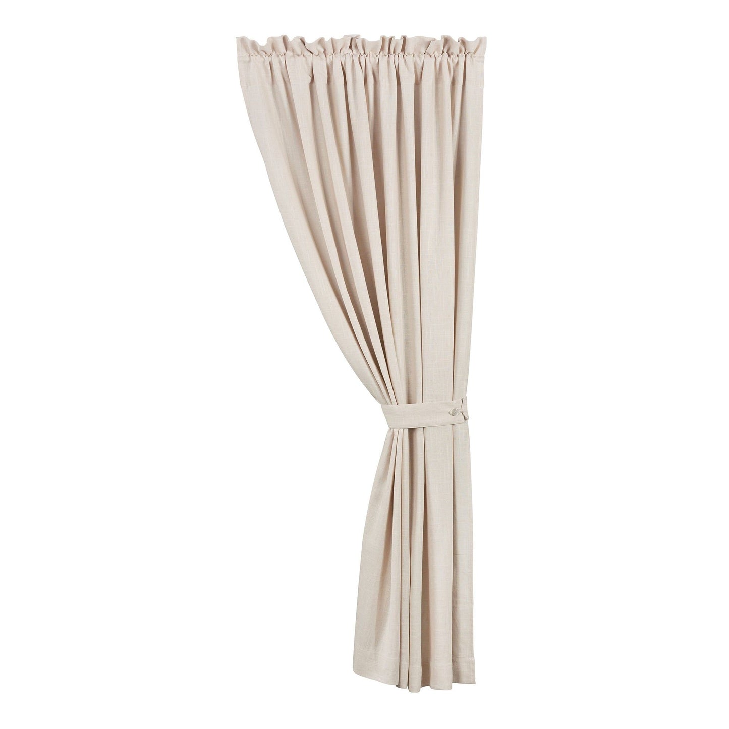 Luna - Washed Linen Lined Curtain - Light Tan