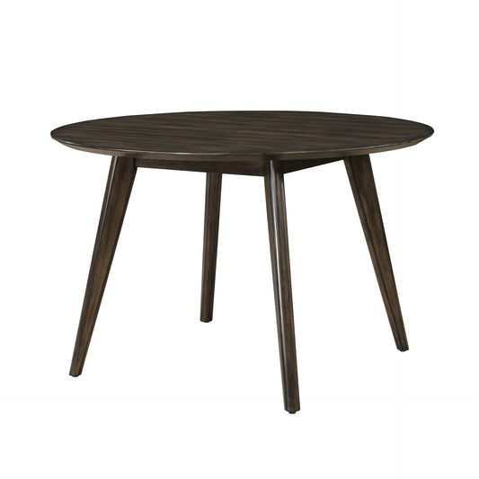 Rex - 48" Round Dining Table - Walnut Brown