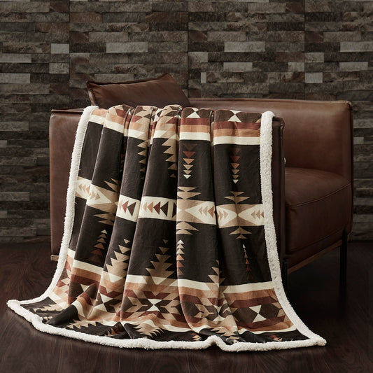 Campfire - Yosemite Campfire Sherpa Throw - Black