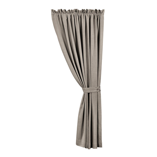 Luna - Extra Long Lined Curtain Panel - Taupe