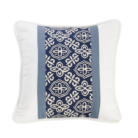 St. Clair - Pieced Printed Stripe Detailed Pillow - Multi