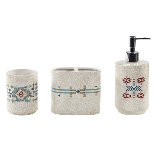 Spirit Valley - Ceramic Countertop Bathroom Set (Set of 3) - Cream