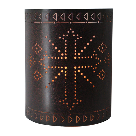Wall Décor - Metal Cross Arrow Western Wall Sconce - Brown