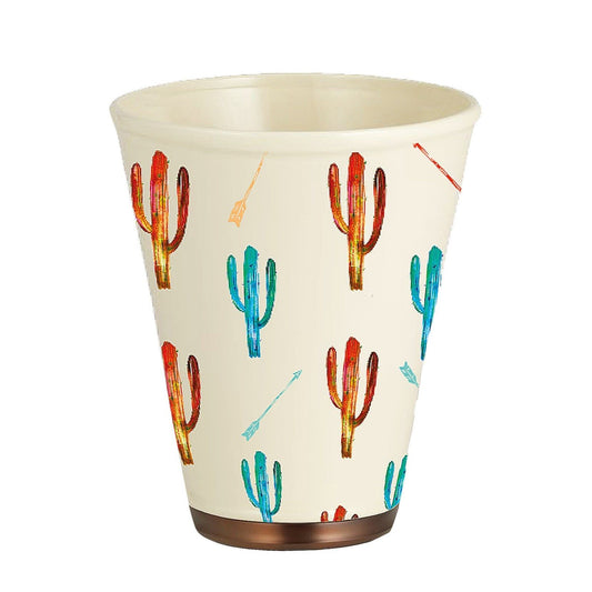 Saguaro Cactus - Cactus Ceramic Wastebasket - Cream