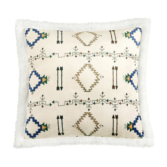 Campfire - Arrow Campfire Sherpa Pillow - Multi Color