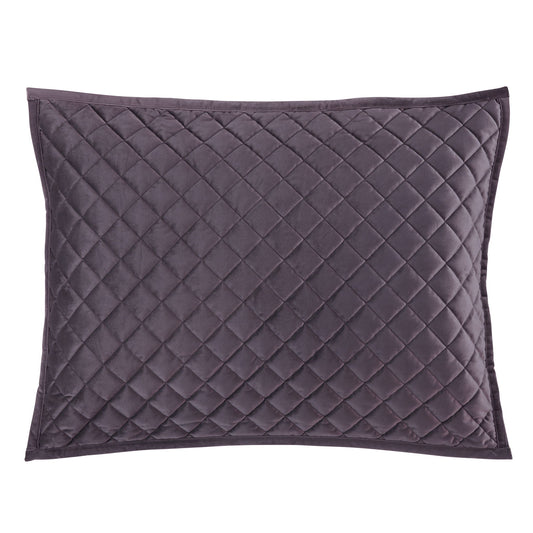 Velvet Diamond - Quilted Pillow Sham Set (Set of 2) - Amethyst