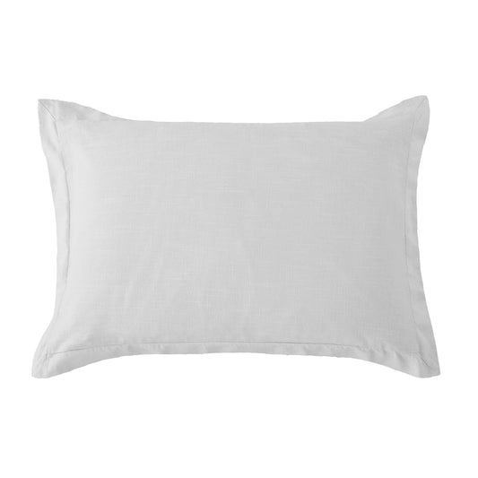 Hera - Washed Linen Tailored Dutch Euro Pillow - Light Gray