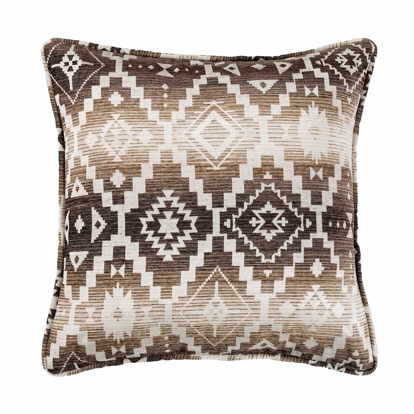 Chalet - Aztec Euro Sham - White / Brown