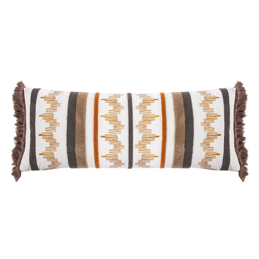 Aria - Embroidery Lumbar Pillow - Multi Color