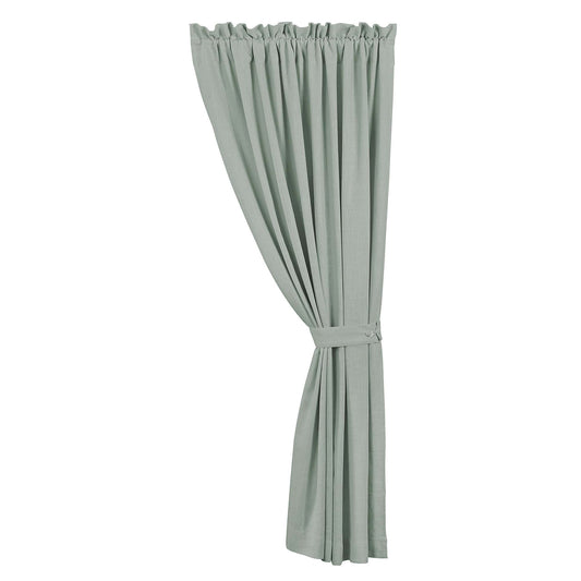 Luna - Washed Linen Lined Curtain - Sage