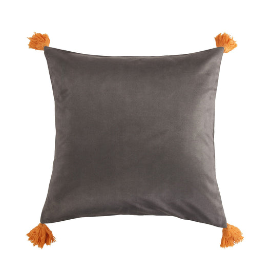 Aria - Tasseled Square Pillow - Gray