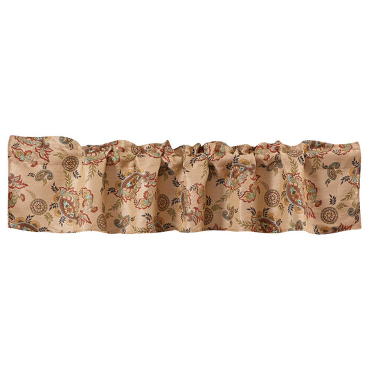 Tammy - Paisley Valance - Gold / Navy / Red