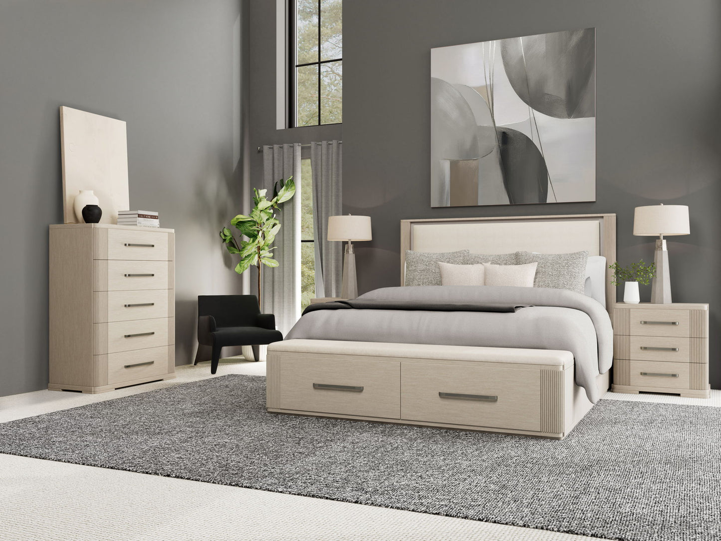 Alexis - Upholstered Storage Bed