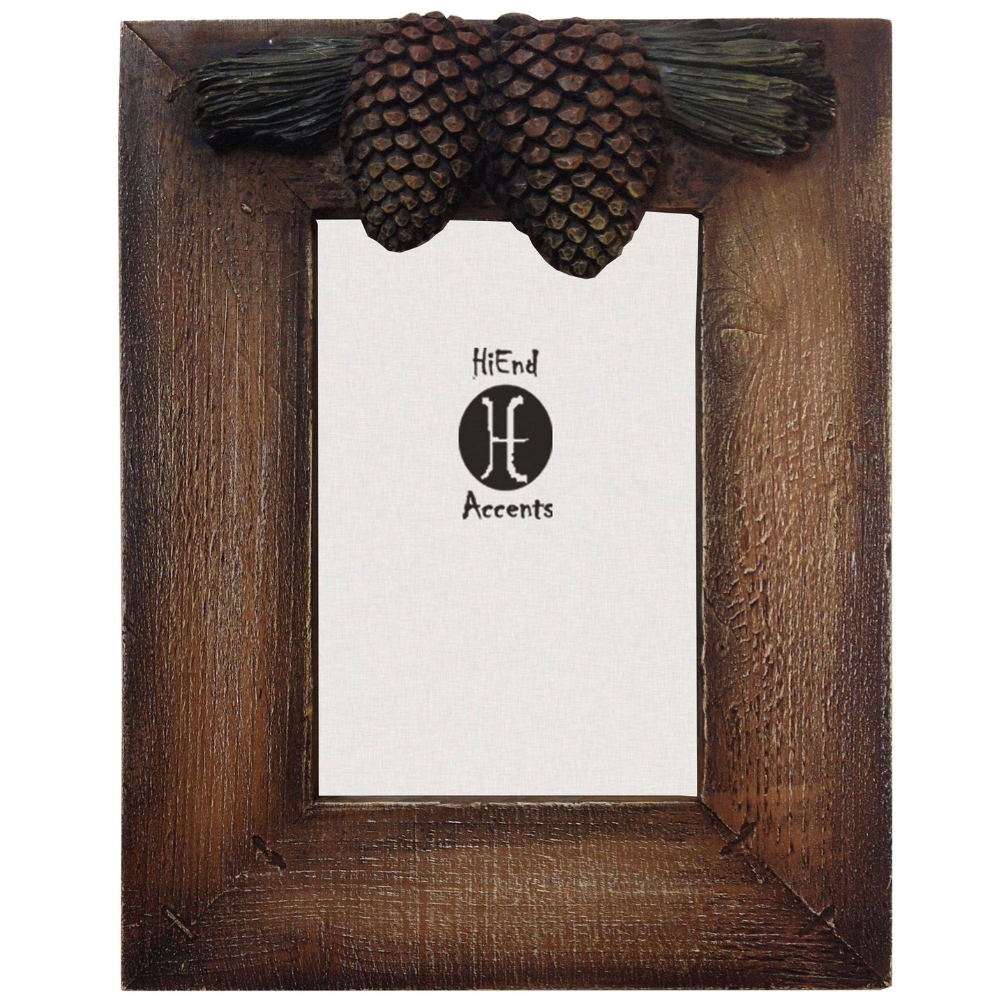 Lodge Pine Cone - 4" x 6" Pine Cone Picture Frame - Multi