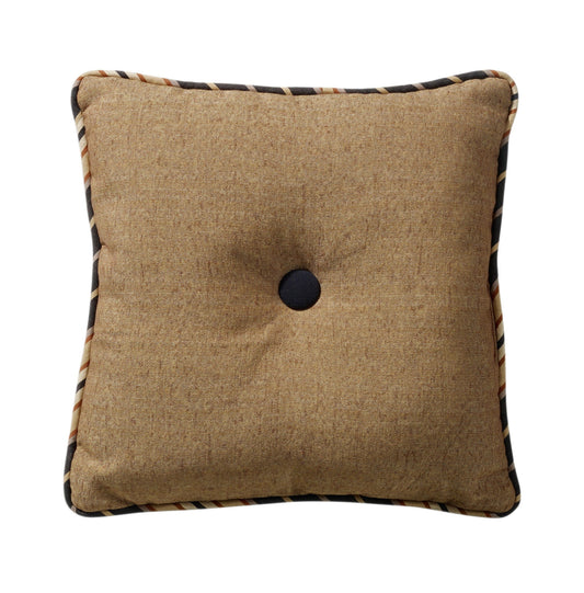 Ashbury - Tufted Throw Pillow - Black & Tan