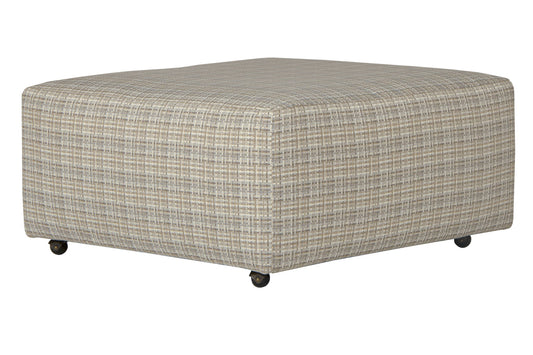 McPherson - Castered Cocktail Ottoman - White