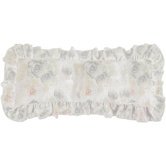 Rosaline - Ruffled Pillow - White