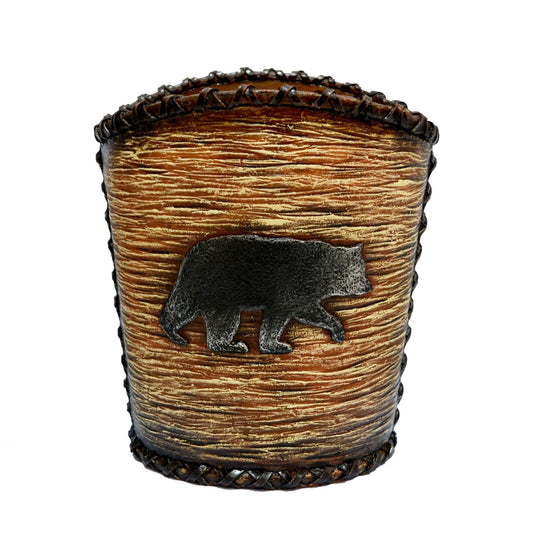 Lodge Bear - Wastebasket - Brown