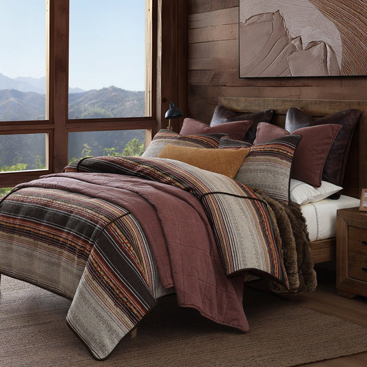Estes - Twin Chenille Comforter Set (Set of 2) - Copper
