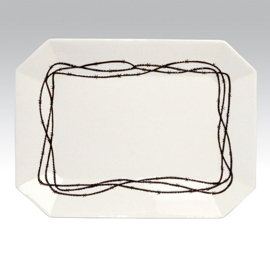 Rustic Barbwire - Barbwire Serving Platter - Cream