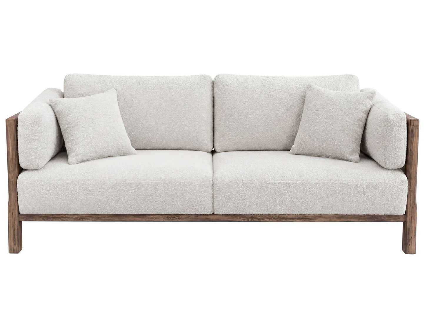 Roots - Wooden Frame Upholstered Sofa - Talawa / Beige