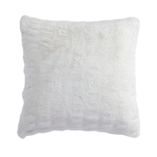 Ruched Rabbit - Euro Pillow With Down Insert - White