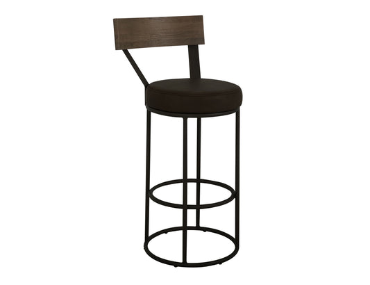 Xel-Ha - 30" Upholstered Barstool - Dark Chocolate