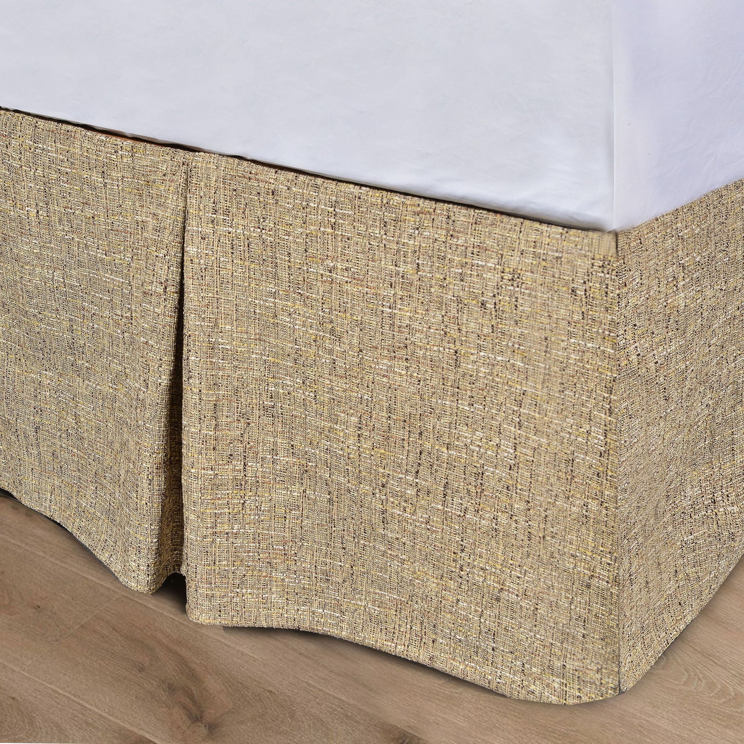 Carter - Full Tweed Bed Skirt - Tan