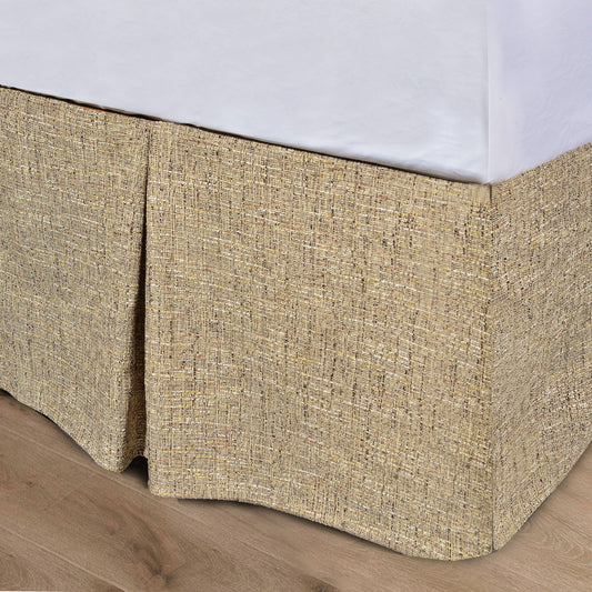 Carter - Full Tweed Bed Skirt - Tan