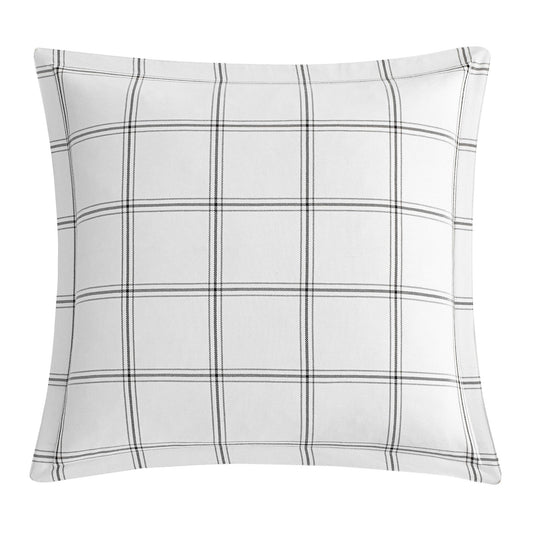 Windowpane - Plaid Euro Sham - White