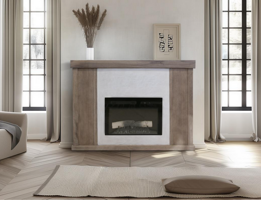 IFD Natural Parota Electric Fireplace