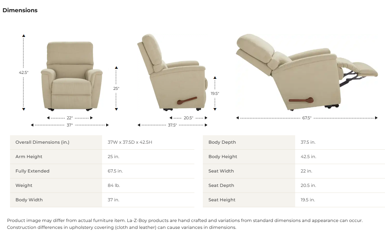 Ava Wall Recliner by La Z Boy