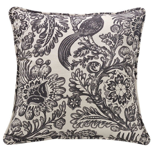 Augusta Toile - Euro Sham - Black / White