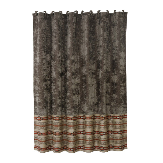Silverado - Velvet Shower Curtain - Charcoal