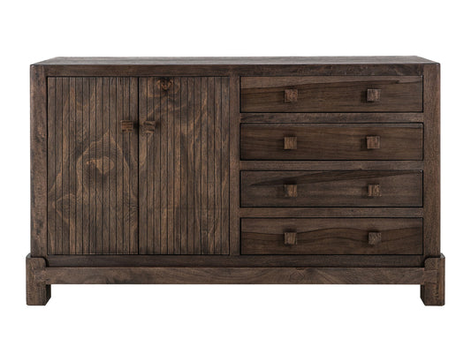 Atenas - Console With 4 Drawer And 2 Doors - Dark Brown