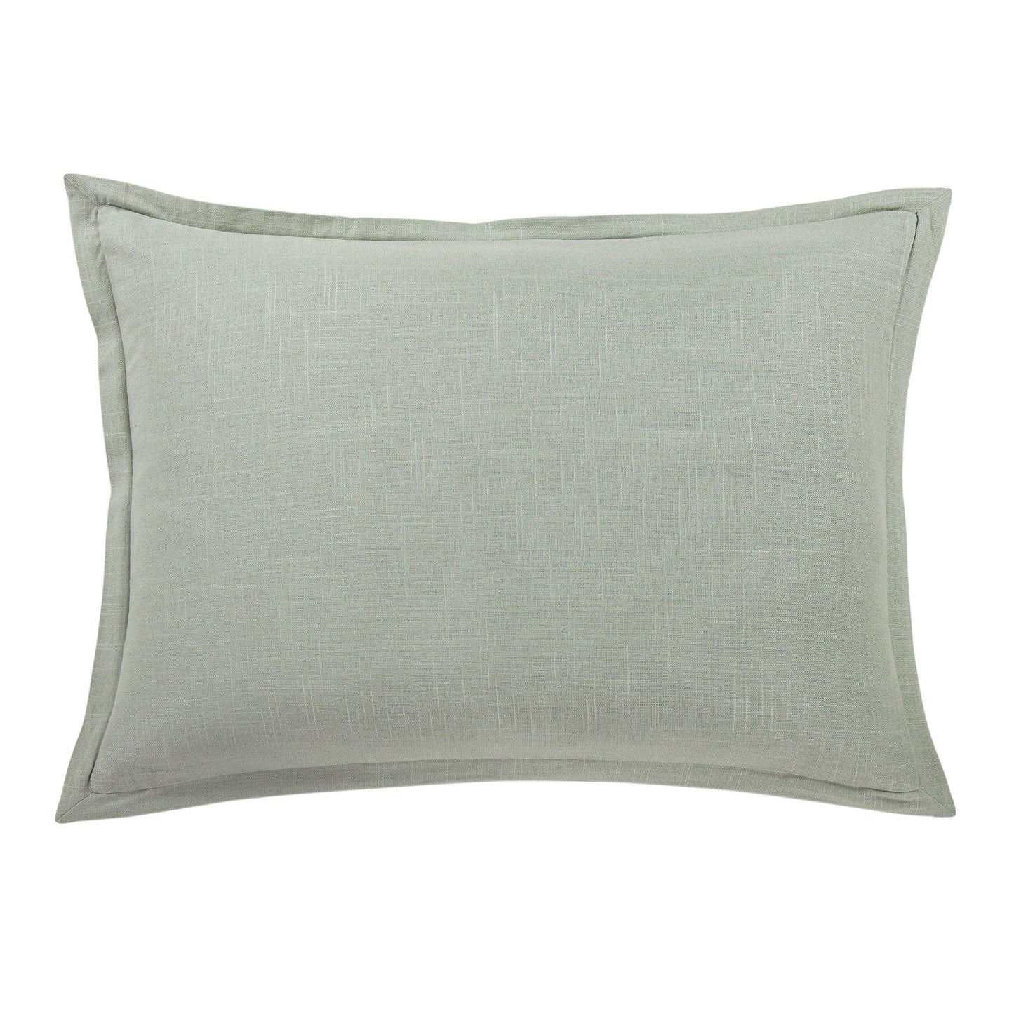 Hera - Washed Linen Tailored Pillow Sham - Sage