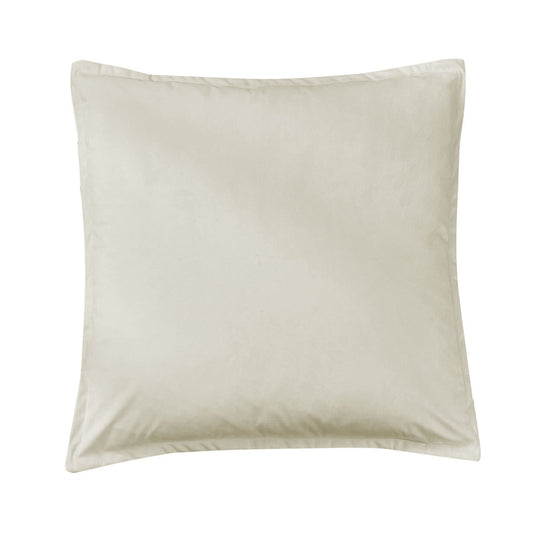 Simone - Velvet Flanged Euro Sham - Cream