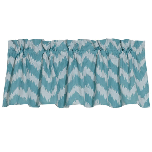 Catalina - Chevron Valance - Blue & White