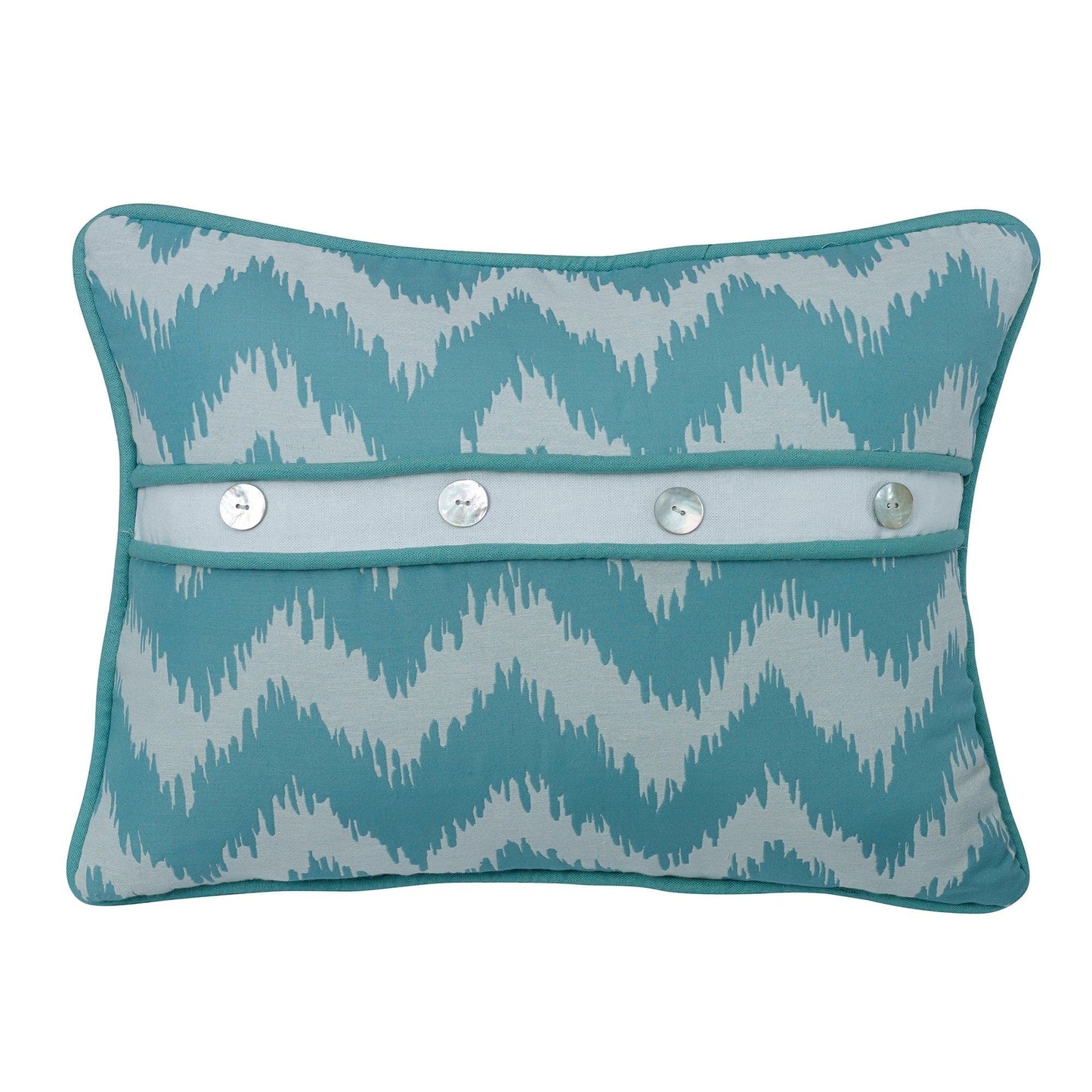 Catalina - Chevron Print Button Detailed Pillow - Multi