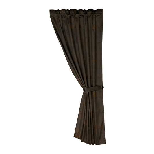 Choc Faux Leather - Curtain - Chocolate