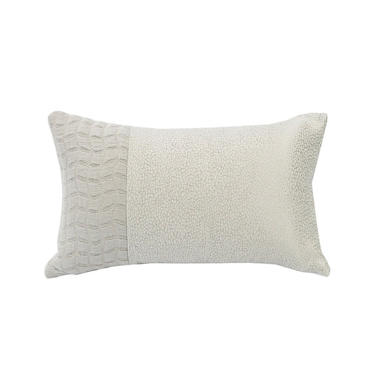 Wilshire - Diamond Pattern Lumbar Pillow - Cream