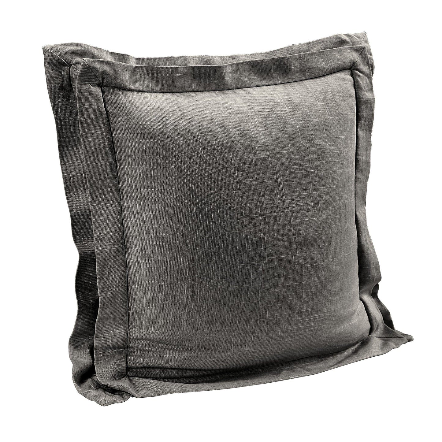Luna - Double Flanged Washed Linen Pillow - Slate
