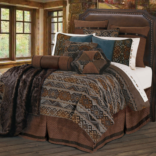 Rio Grande - King Duvet Cover Set (Set of 7) - Brown