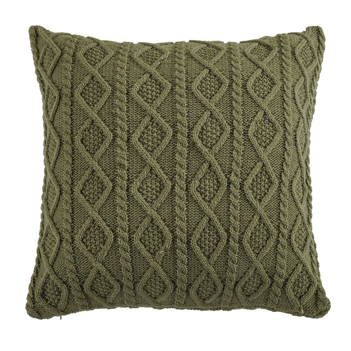 Cable Knit - Soft Diamond Euro Sham - Sage Green