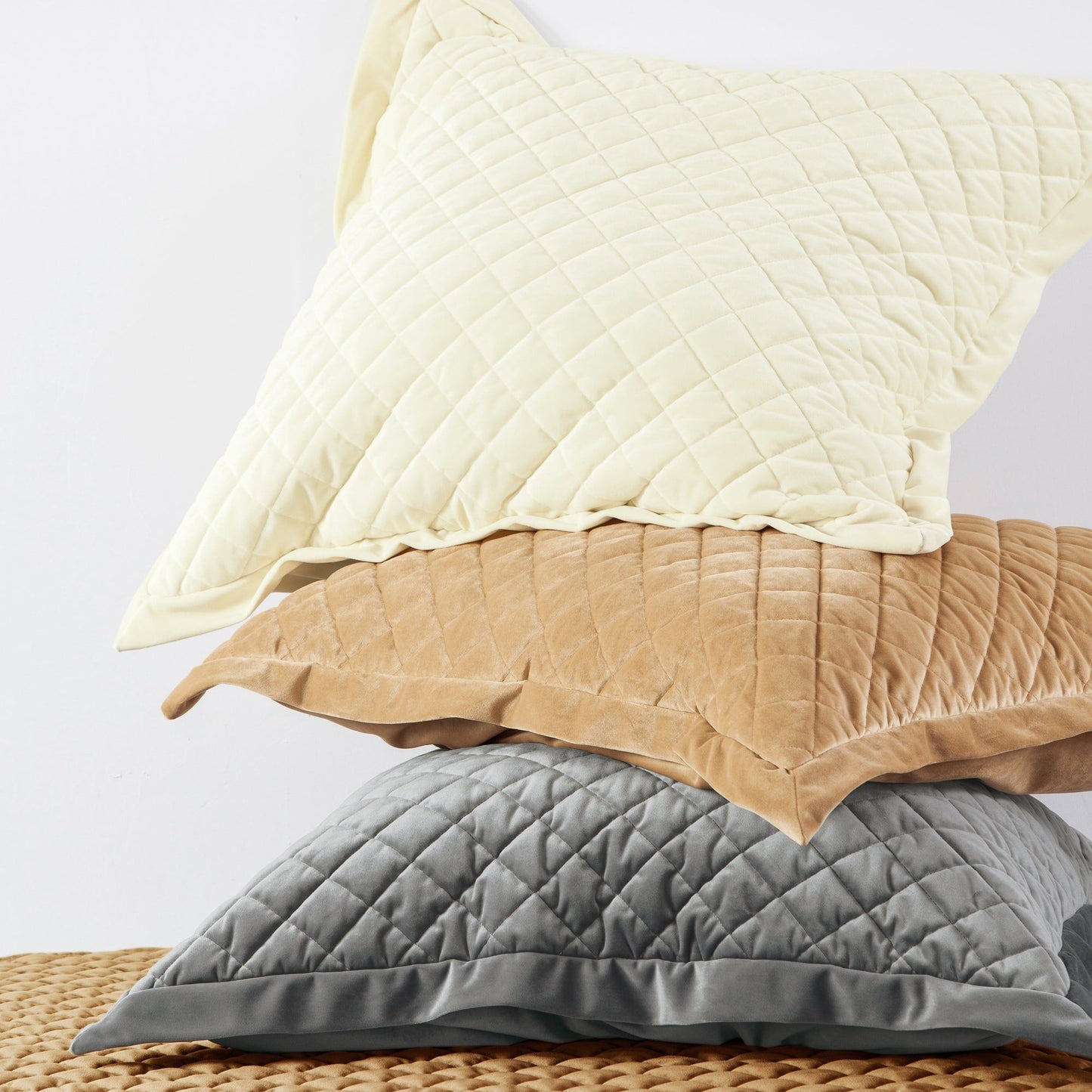Velvet Diamond - Quilted Euro Sham - Amethyst