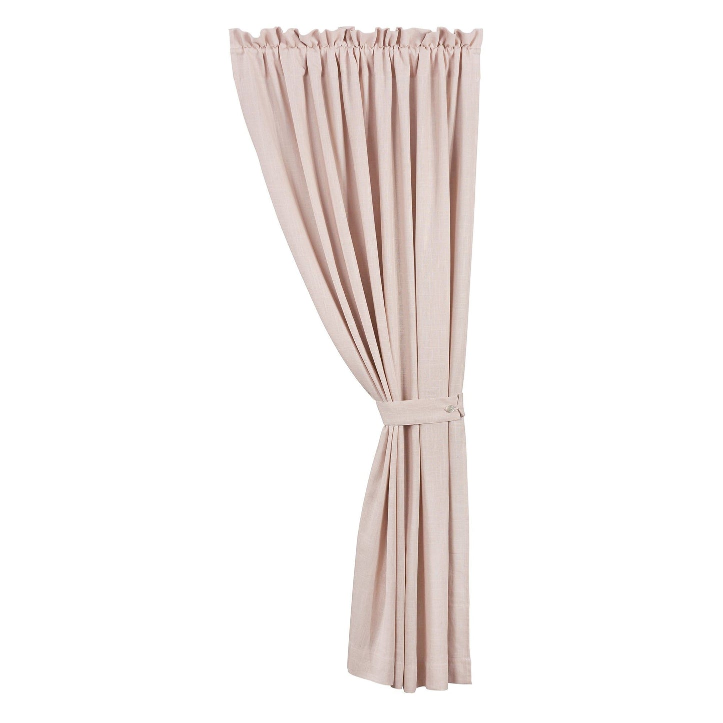 Luna - Washed Linen Lined Curtain - Blush