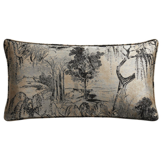 Pastoral Jacquard - Lumbar Decorative Pillow - Champagne