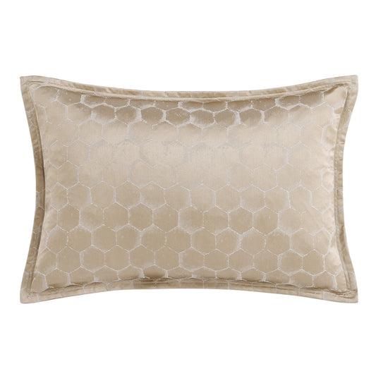 Honeycomb - Jacquard Lumbar Pillow - Light Gold