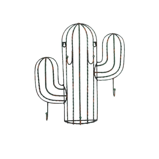 Décor - 5" x 19" x 17" Saguaro Cactus Wall Hook Décor - Dark Green